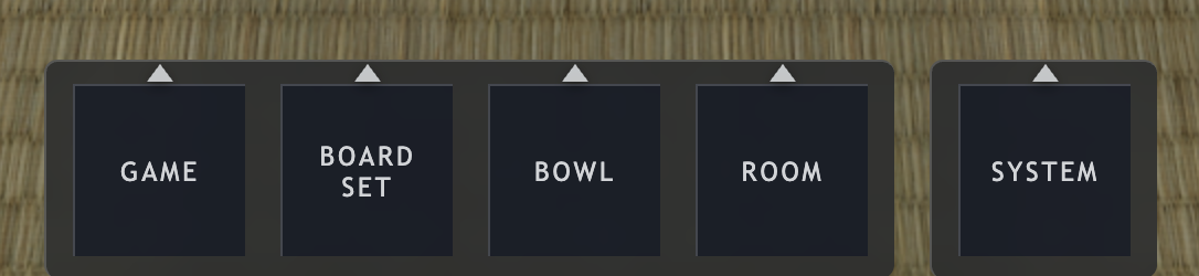 Menu design for Go Game