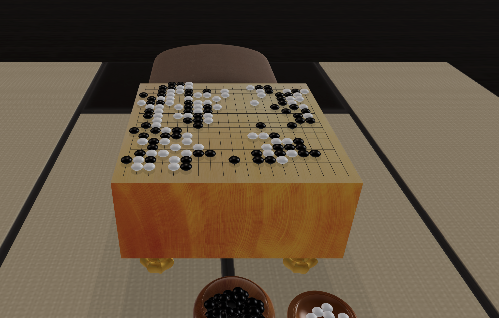 DeepBoardGo 3D Go Japanese Kaya Floor Go Board