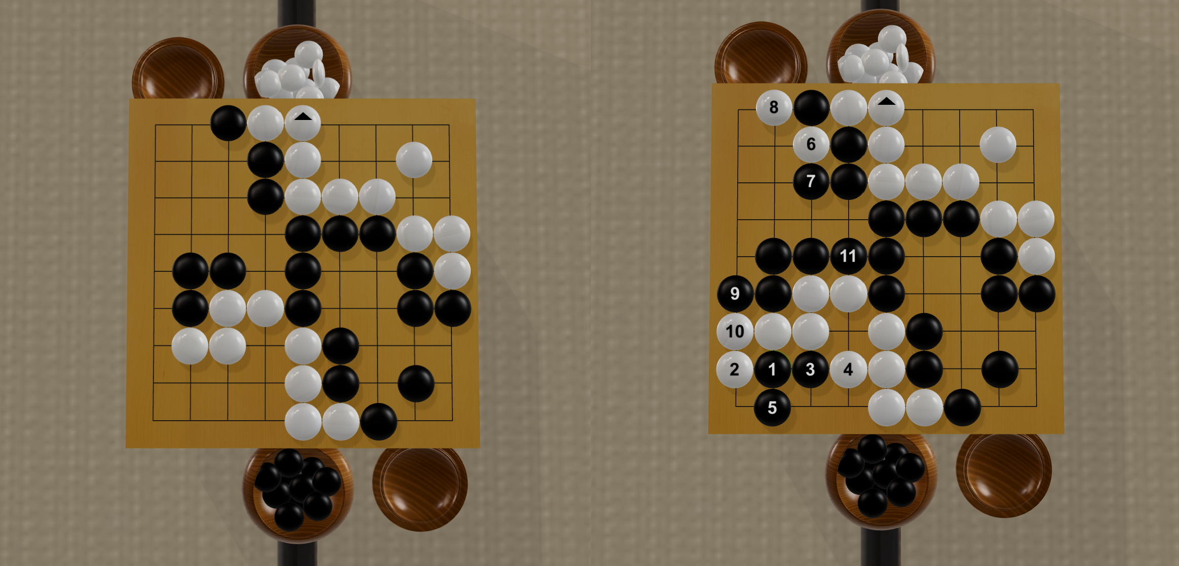 DeepBoardGo 3D Go 9x9 AI Move Suggestions